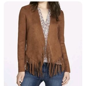 Hinge faux suede leather jacket